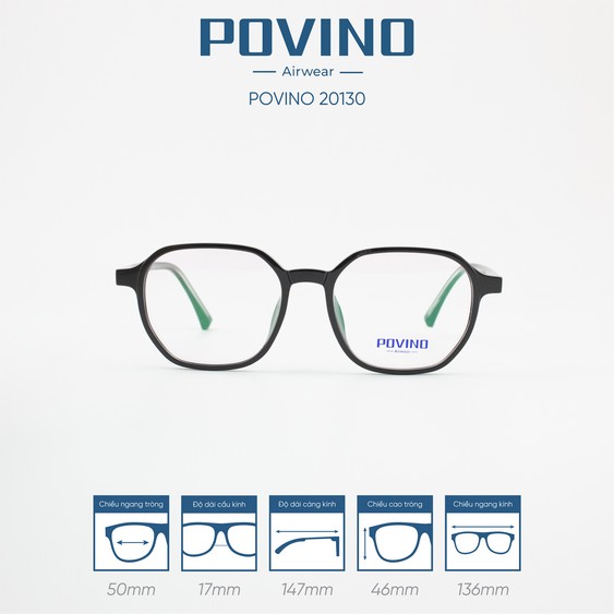 Gọng kính POVINO PO20130 - Ảnh 1