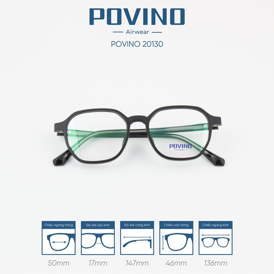 Gọng kính POVINO PO20130 - Ảnh 3