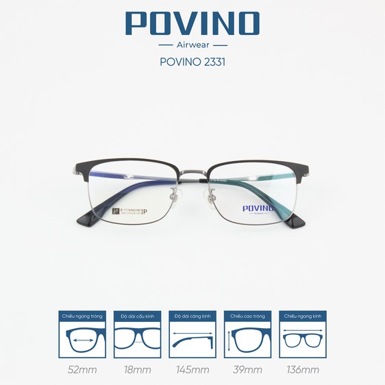Gọng kính POVINO PO2331 - Ảnh 9