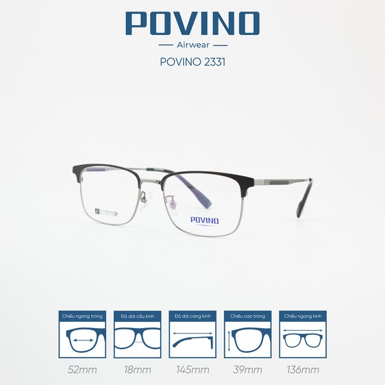 Gọng kính POVINO PO2331 - Ảnh 8