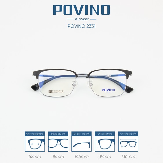 Gọng kính POVINO PO2331 - Ảnh 7