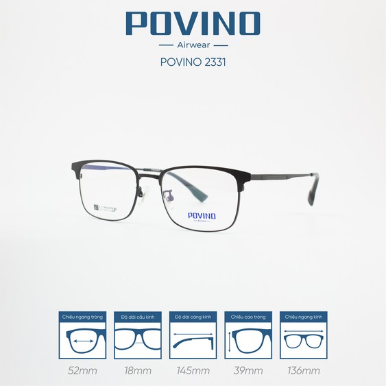Gọng kính POVINO PO2331 - Ảnh 3