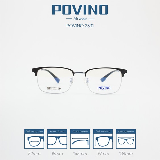 Gọng kính POVINO PO2331 - Ảnh 1