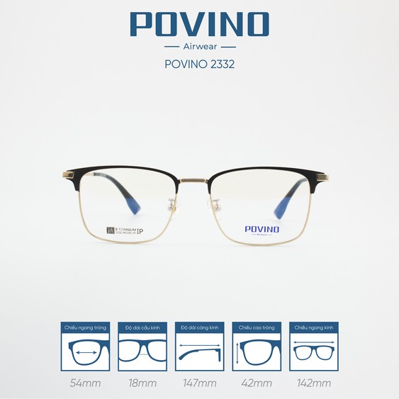 Gọng kính POVINO PO2332 - Ảnh 1