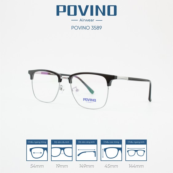 Gọng kính POVINO PO3589