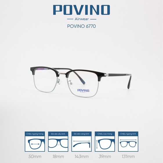 Gọng kính POVINO PO6770 - Ảnh 10
