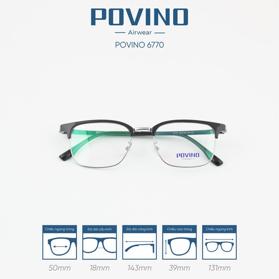 Gọng kính POVINO PO6770 - Ảnh 9