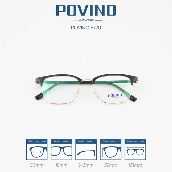 Gọng kính POVINO PO6770 - Ảnh 8
