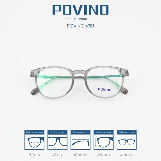 Gọng kính POVINO PO6781 - Ảnh 5