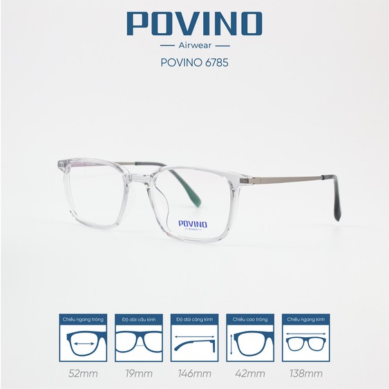 Gọng kính POVINO PO6785 - Ảnh 5