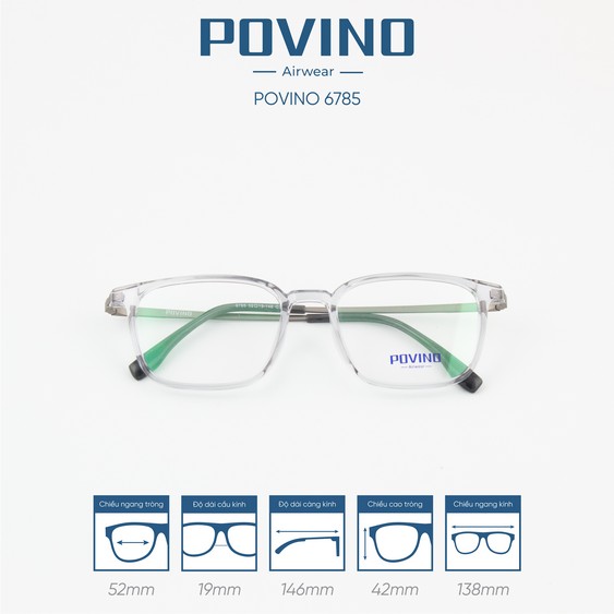 Gọng kính POVINO PO6785 - Ảnh 3