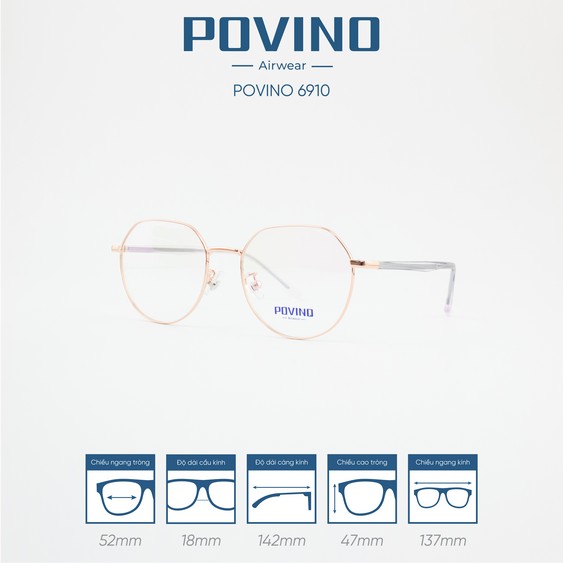 Gọng kính POVINO PO6910