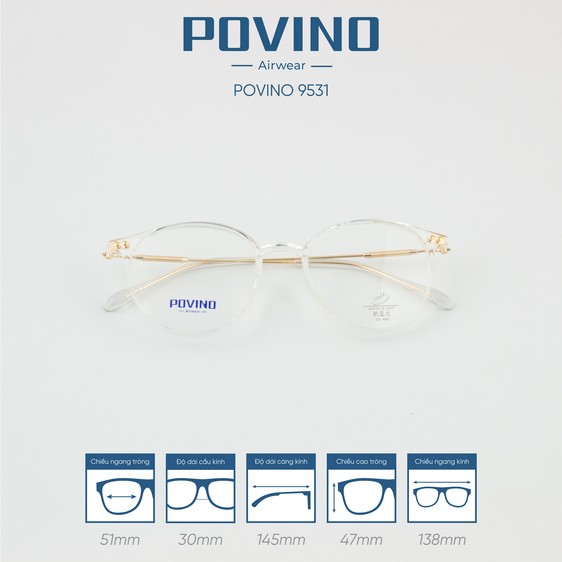Gọng kính POVINO PO9531 - Ảnh 10