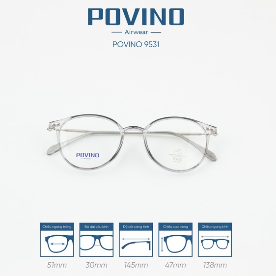 Gọng kính POVINO PO9531 - Ảnh 8