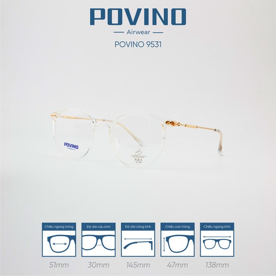 Gọng kính POVINO PO9531 - Ảnh 6