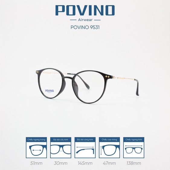 Gọng kính POVINO PO9531 - Ảnh 5