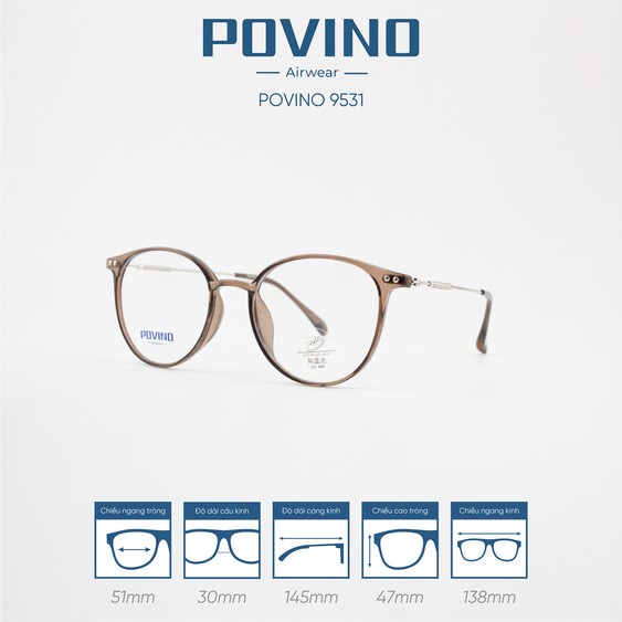Gọng kính POVINO PO9531 - Ảnh 4