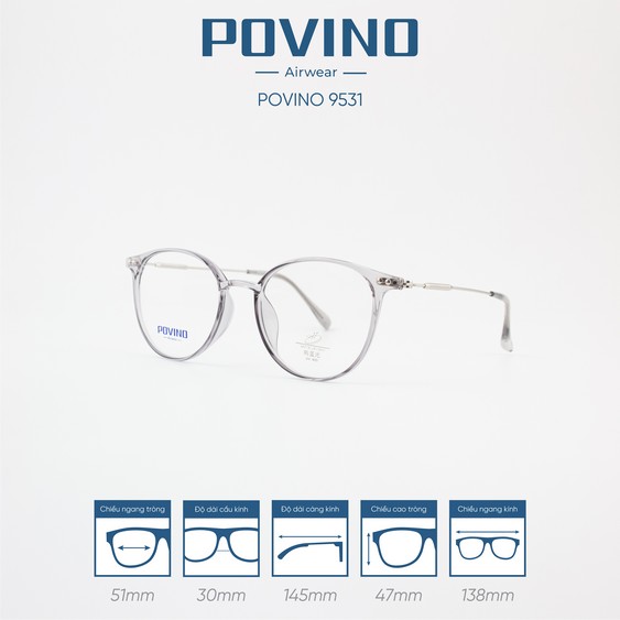 Gọng kính POVINO PO9531 - Ảnh 3