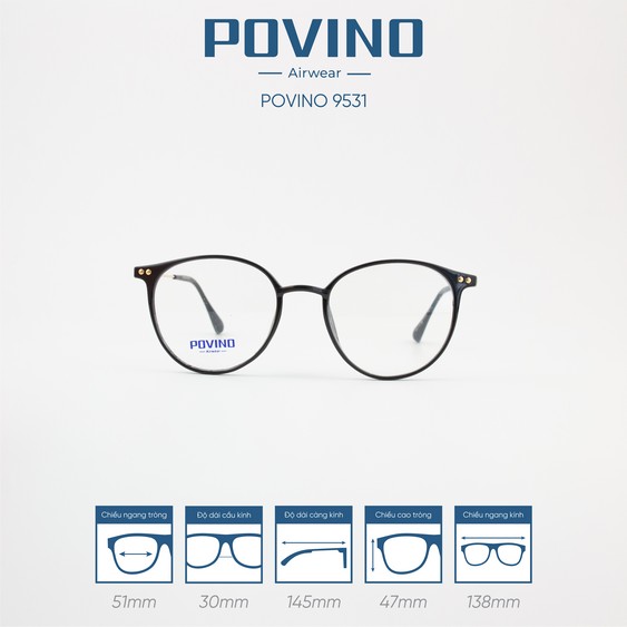 Gọng kính POVINO PO9531 - Ảnh 1