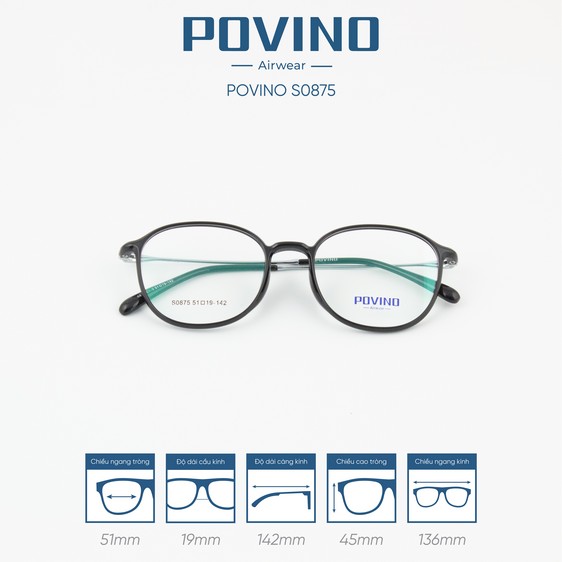 Gọng kính POVINO PO0875 - Ảnh 10