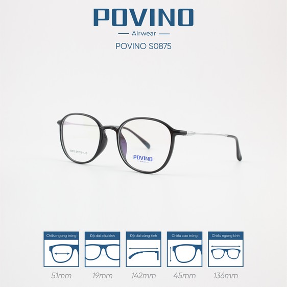 Gọng kính POVINO PO0875 - Ảnh 9