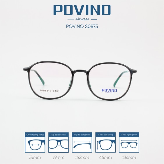 Gọng kính POVINO PO0875 - Ảnh 1