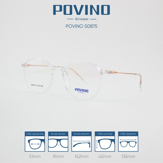 Gọng kính POVINO PO0875 - Ảnh 4