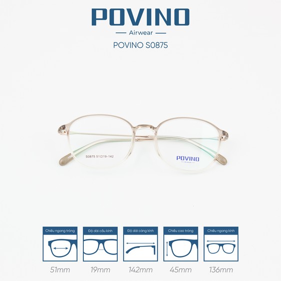 Gọng kính POVINO PO0875 - Ảnh 3