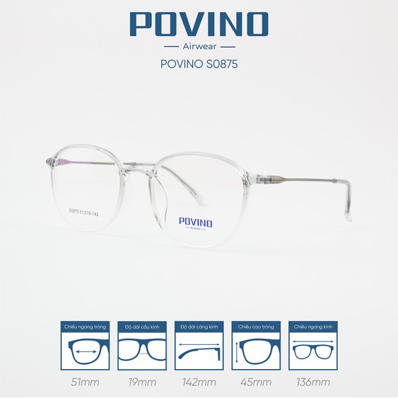 Gọng kính POVINO PO0875 - Ảnh 2