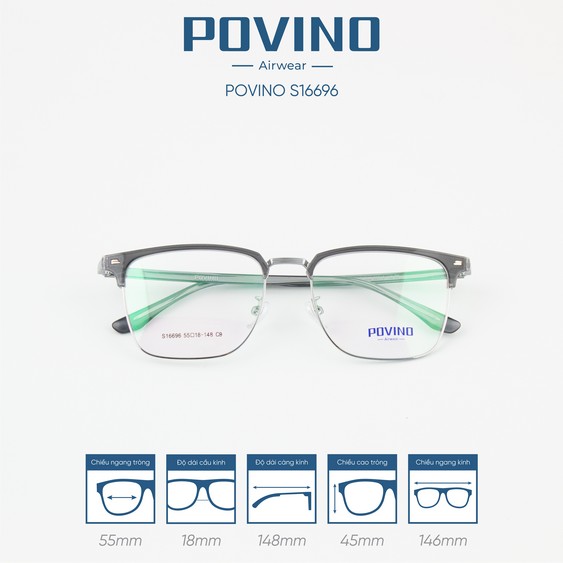 Gọng kính POVINO PO16696
