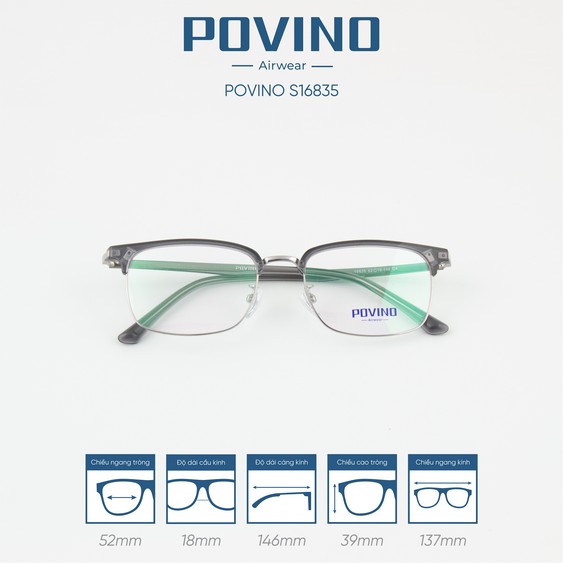 Gọng kính POVINO PO16835
