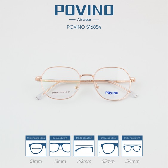 Gọng kính POVINO PO16854 - Ảnh 4
