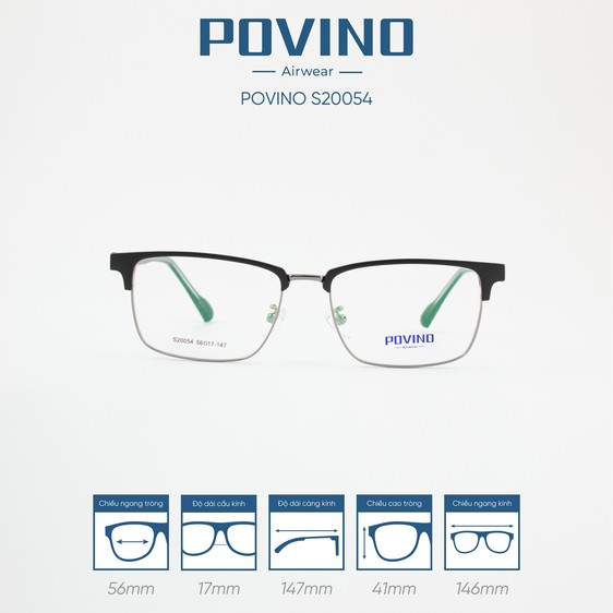 Gọng kính POVINO PO20054 - Ảnh 1