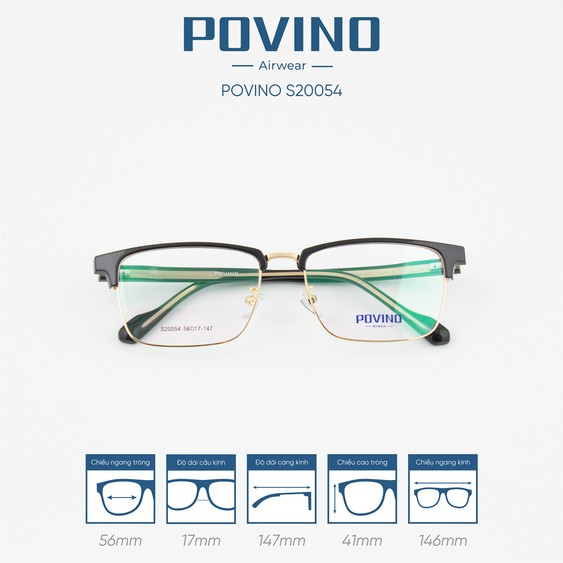 Gọng kính POVINO PO20054 - Ảnh 5