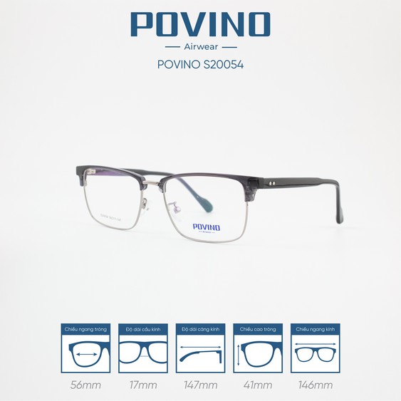 Gọng kính POVINO PO20054 - Ảnh 4