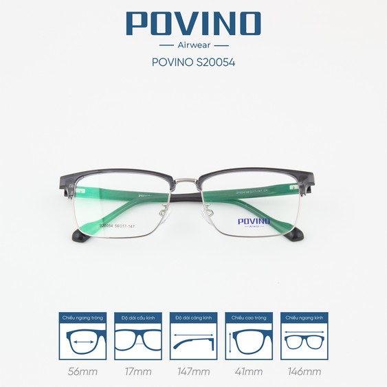 Gọng kính POVINO PO20054 - Ảnh 3
