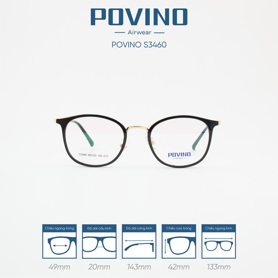 Gọng kính POVINO PO3460 - Ảnh 1