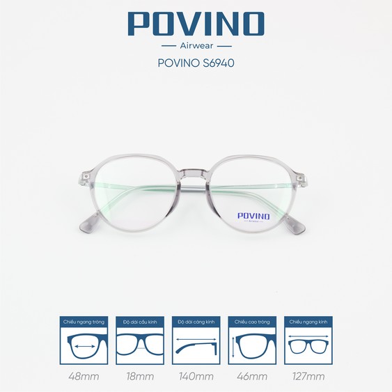 Gọng kính POVINO PO6940