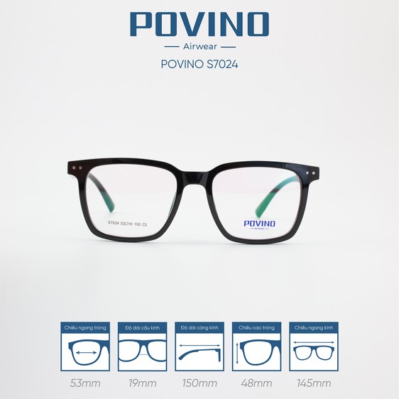 Gọng kính POVINO PO7024 - Ảnh 1