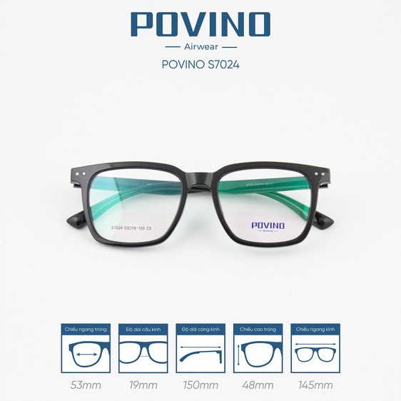 Gọng kính POVINO PO7024 - Ảnh 6