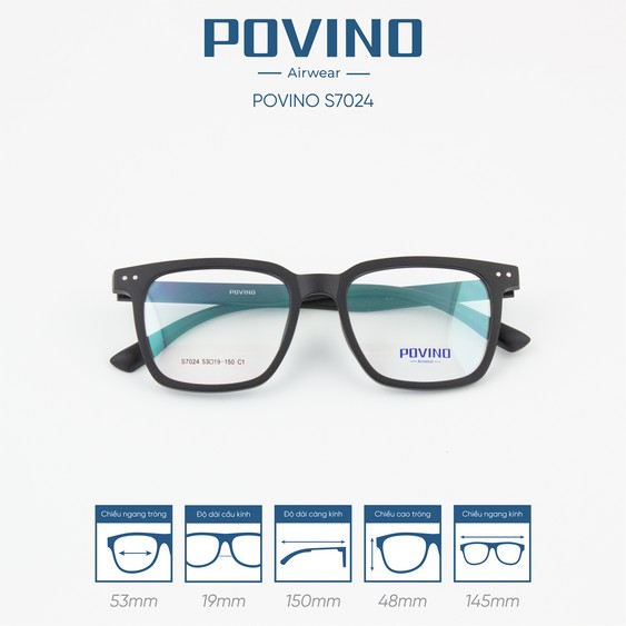 Gọng kính POVINO PO7024 - Ảnh 4
