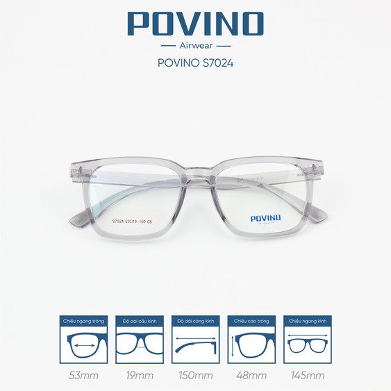 Gọng kính POVINO PO7024 - Ảnh 3