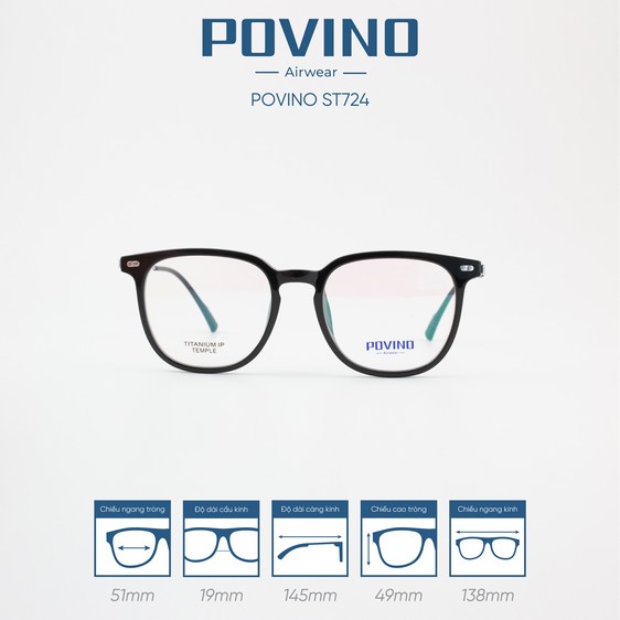 Gọng kính POVINO PO724 - Ảnh 1