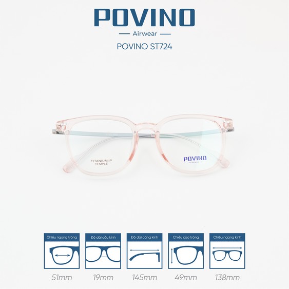 Gọng kính POVINO PO724 - Ảnh 4