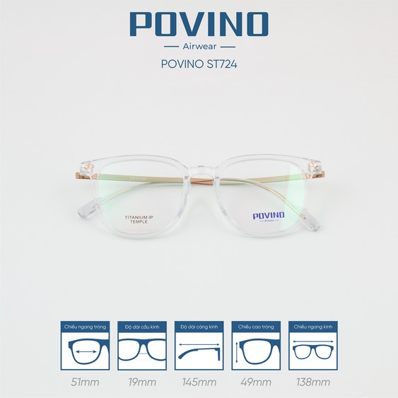 Gọng kính POVINO PO724 - Ảnh 3