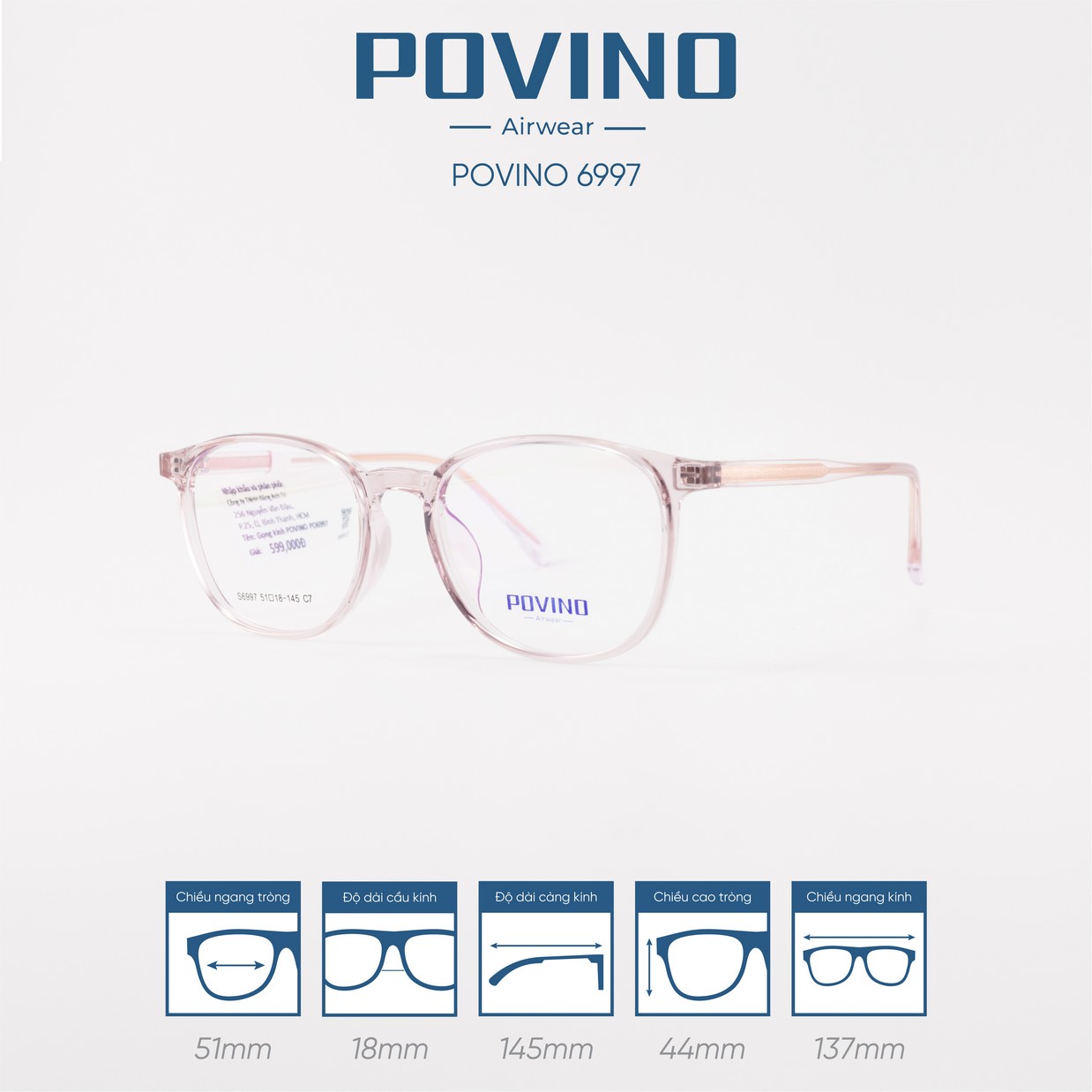 Gọng kính POVINO 6997 - Ảnh 7