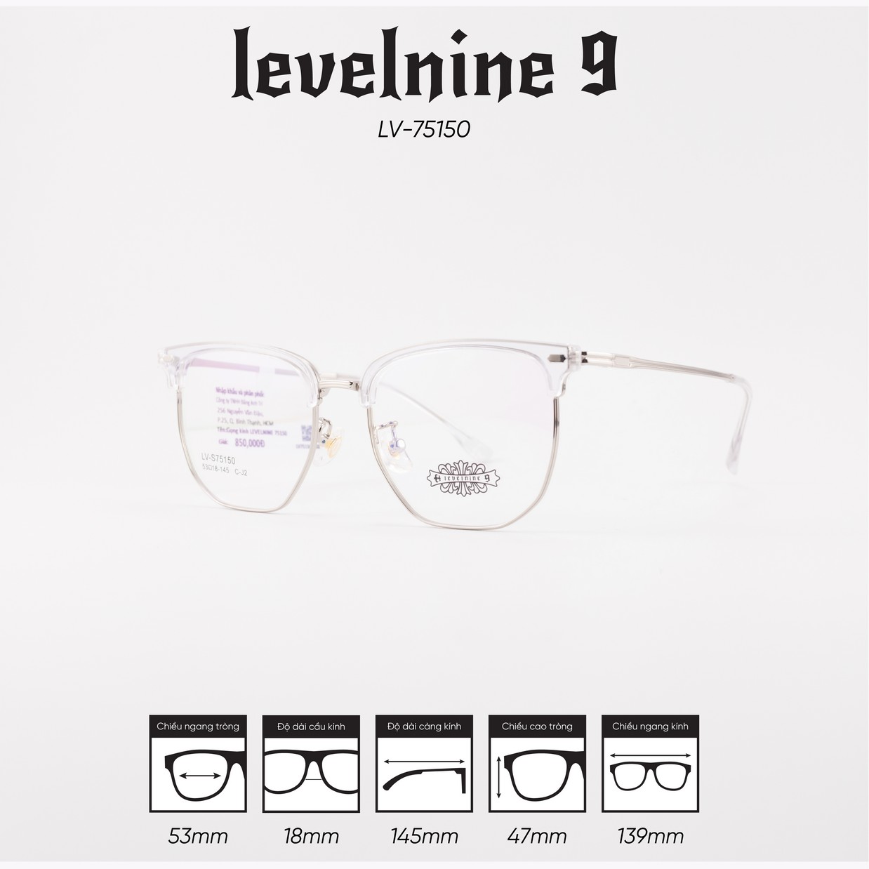 Gọng kính LEVELNINE LV-S76008 - Ảnh 8