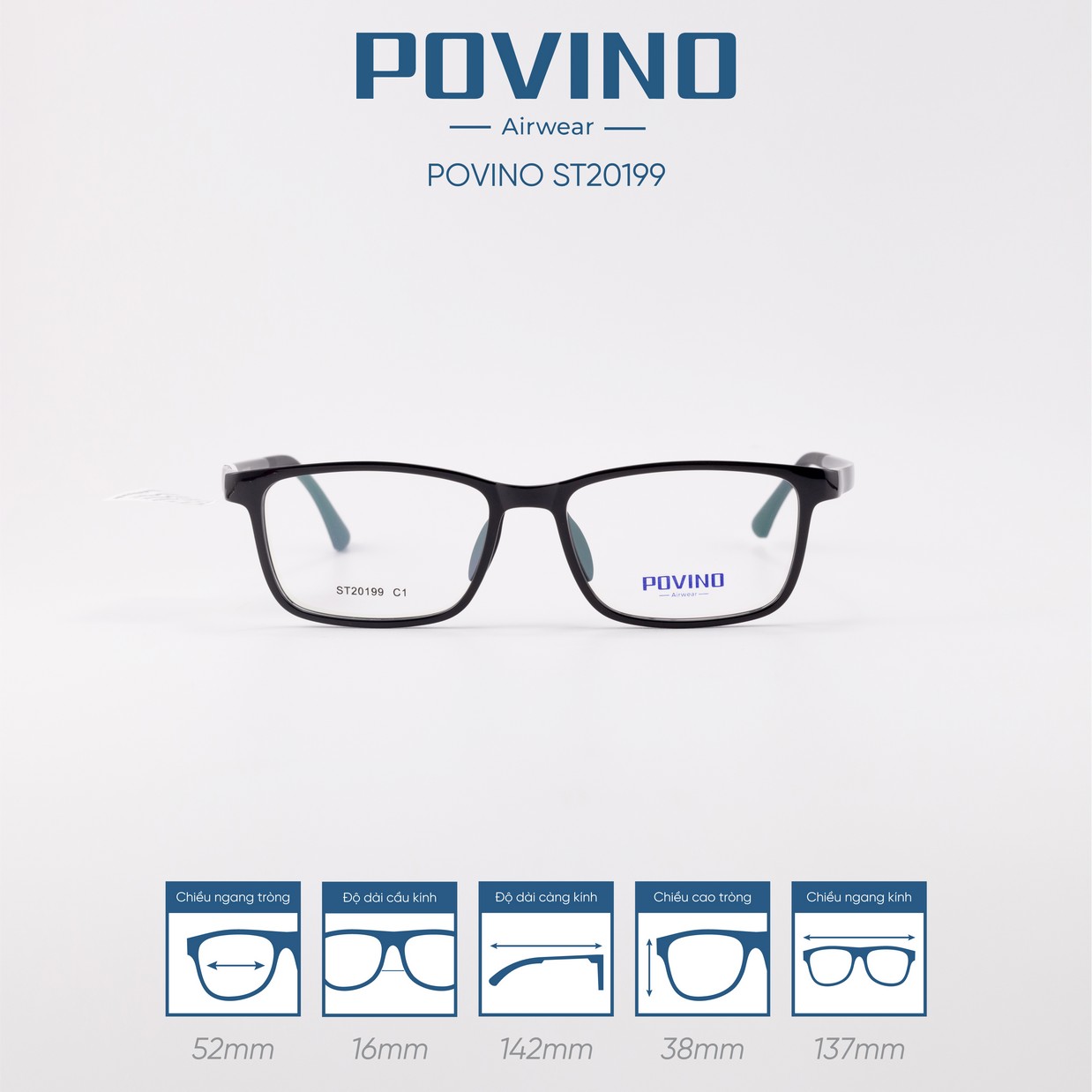 Gọng kính POVINO 20199 - Ảnh 1