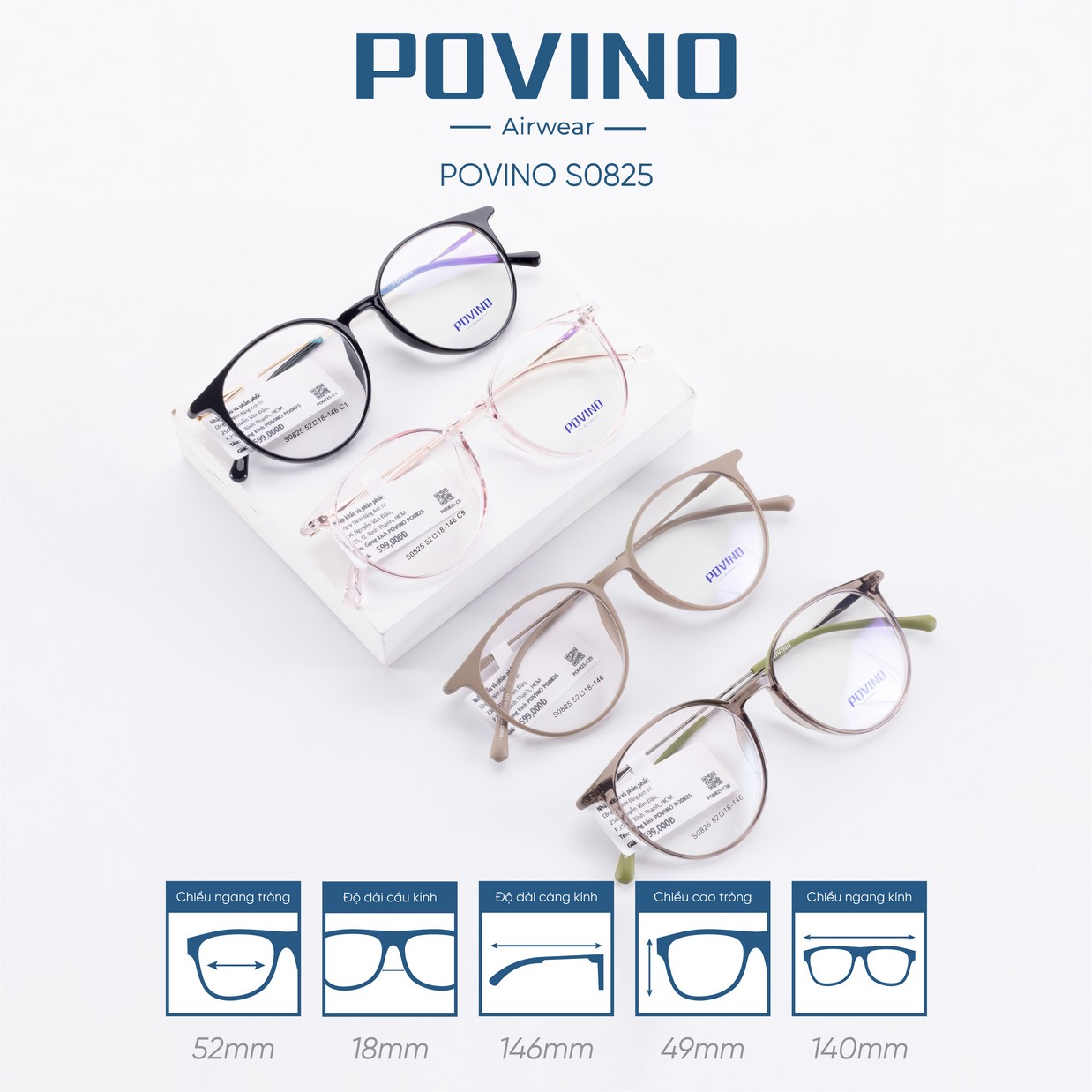 Gọng kính POVINO 0825 - Ảnh 2