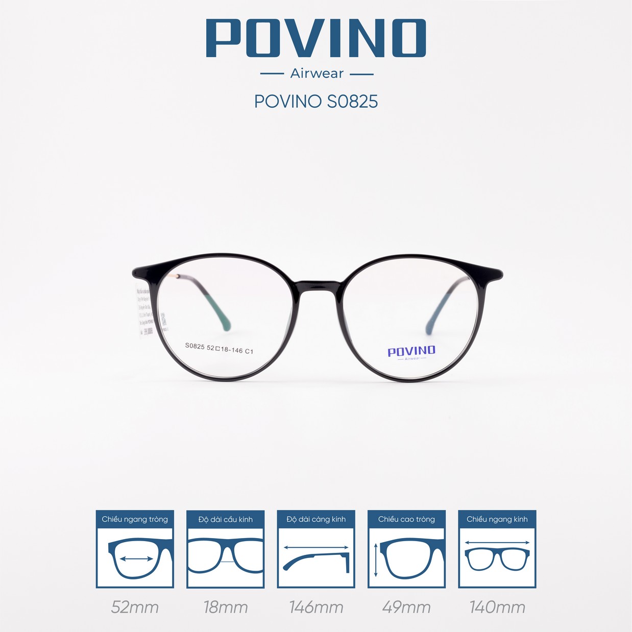 Gọng kính POVINO 0825 - Ảnh 1